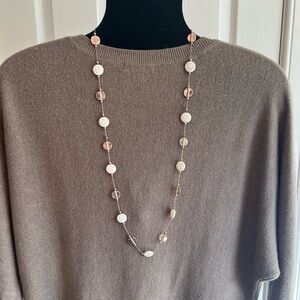 Elegant Rose Gold and White Necklace